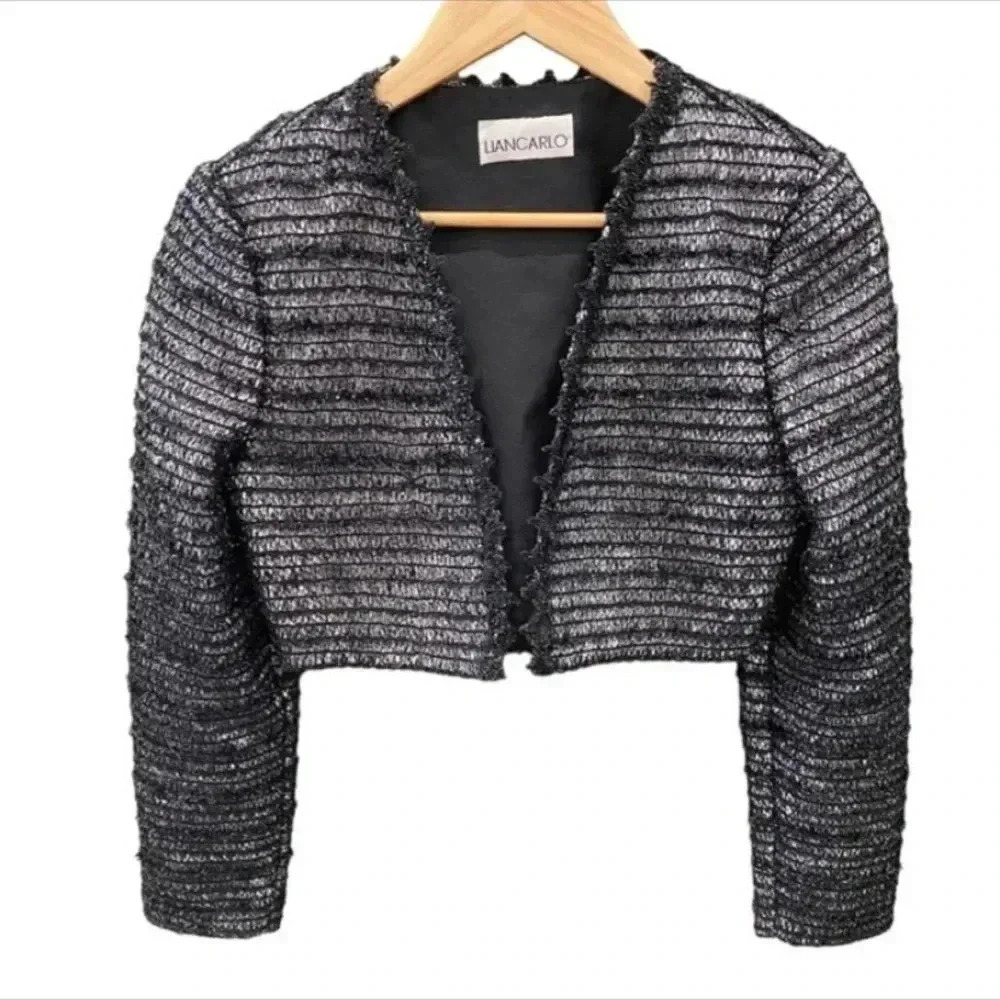 LianCarlo Vintage Womens Black Dress Jacket